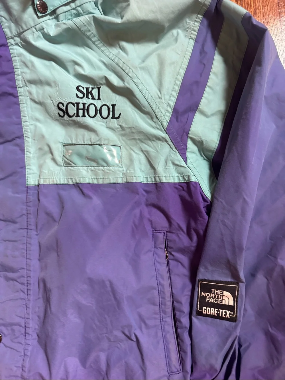 Vintage 1990 The North Face Gore Tex Ski School Jacket Made USA Large